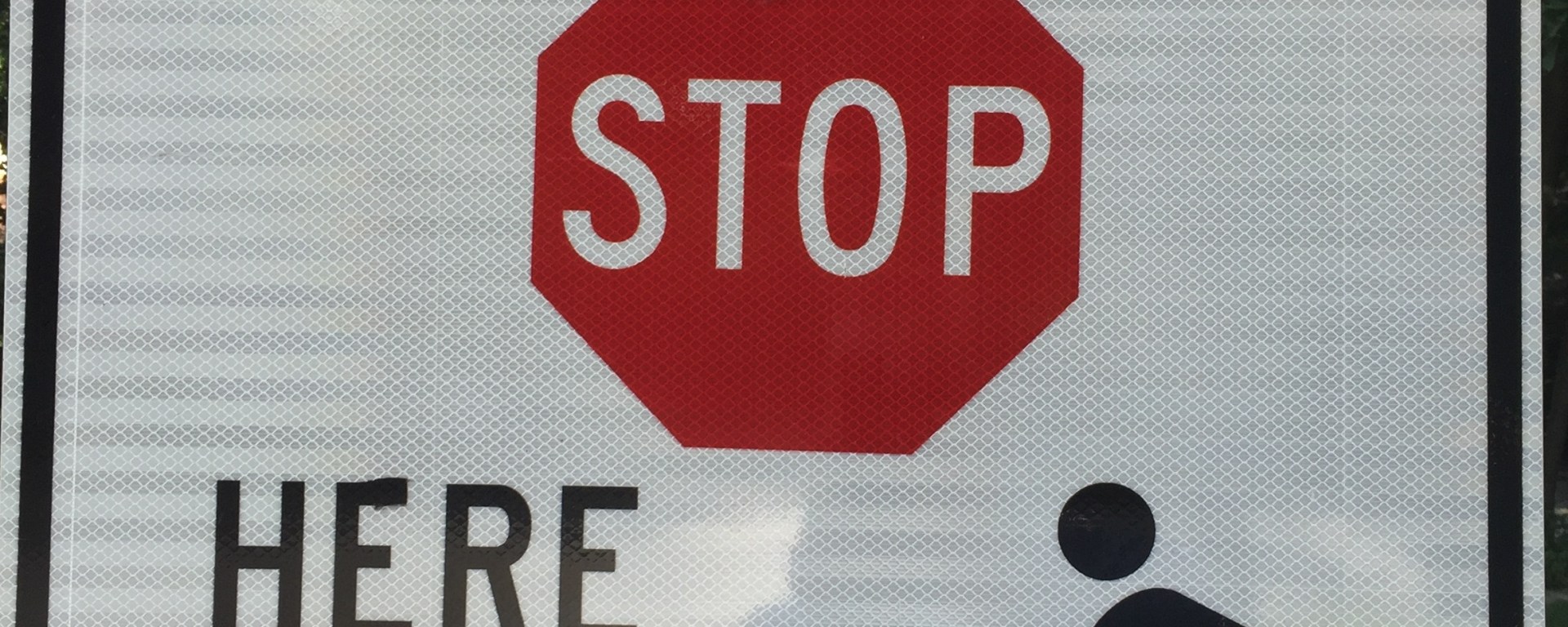 Pedestrian Crosswalk Sign